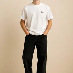 glossy Men Straight Fit Mid Rise Black Jeans image 3