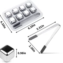 vichaxan Silver Steel Ice Cube Tray image 5