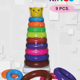 quasar Plastic Teddy Stacking Ring Jumbo Stack up Educational Toy image 3