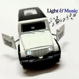 diebiz Metal DieCast Thar Car with Light & Music | Pullback Car | Openable Doors image 2