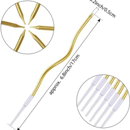 party junction Unscented Party Twisty Metallic Golden Spiral Candles Candle image 3