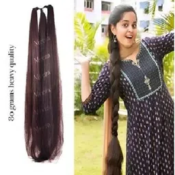 d-divine (Pack of 1) Nice Look Paranda Choti Brown Colour 26 inch Instant Ready Hair Extension-picture-14