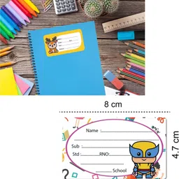 waaome ® (500/Pcs) Mixed Design Name Slip Cartoon Sticker School Label For Kids (A347) image 3