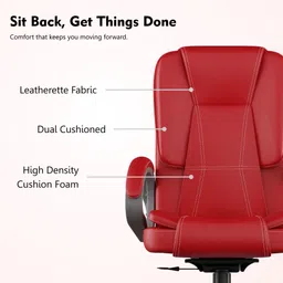 nice furniture Chair, Office Chair, Computer Chair, Revolving Chair, Chair for Study Leatherette Office Executive Chair image 5