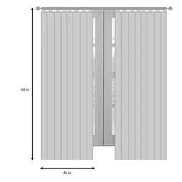 the conversion Blue Polyester Solid 5 Ft Light Filtering Eyelet 2 Piece Window Curtain image 4