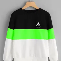 kroptee Men Colorblock Round Neck Pure Cotton Light Green T-Shirt-picture-11