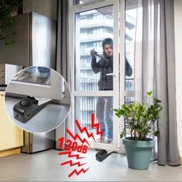 deoxys Door Stop Alarm with 120dB Siren, Portable Wedge Door Stopper Security Alarm Door Door Window Alarm image 5