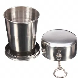 planetone Steel Folding Glass Pocket Size Travel Leak Proof Portable Folding Glass Water/Juice Glass-picture-16