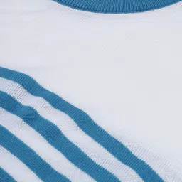 PETER ENGLAND UNIVERSITY Men Blue & White Striped Pure Acrylic Pullover Sweater image 2