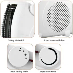 melbon Heater Model-900 Silent Fan room heater Two heat settings 1000 W and 2000 W. Rated Voltage :230 V Fan Room Heater image 2