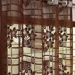 sr collection 274 cm (9 ft) Long Door Net Semi Transparent Curtain (Pack Of 2) image 1