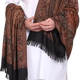 Kashmiri Thead Pashmina Self Design Men Shawl image 2