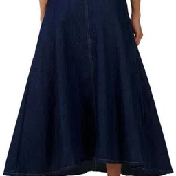 codaisy Women Solid A-line Blue Skirt image 2