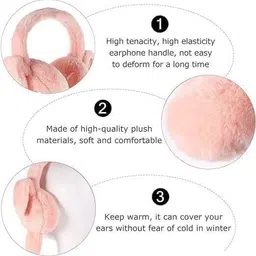 sigma trading Cute Bunny Moving Earmuffs Soft with Chu Chu Sound Warm Fur Ear Warmers Ear Muff image 4