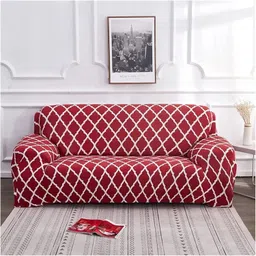 pinkleaf Polyester Abstract 3 Seater Sofa Cover-picture-17