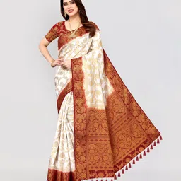 cosbila fashion Woven Banarasi Cotton Silk Saree-picture-25
