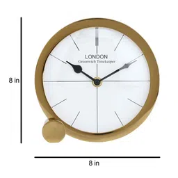 de maison decor Aluminium Langston Gold Table Clock image 3
