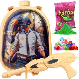 vibgyor products Pichkari Water Gun With Pressure Tank Spray with 1 Pkt Herbal Gulal & Water Gun-picture-26