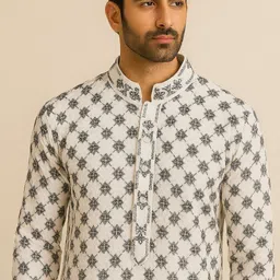 zayrahapparel Men Cotton Blend Kurta Pant Set-picture-24