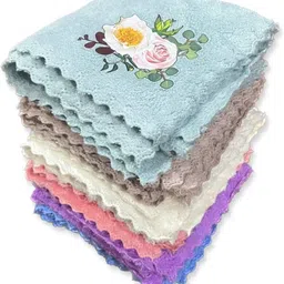 Outlay Home Flower Printed Microfiber Handkerchief for Women ["Multicolor"] Handkerchief image 2