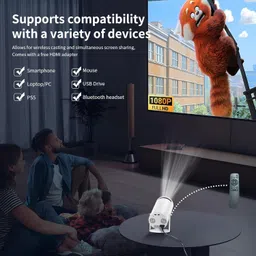 AVOIHS Projector Portable 4K FULL HD Smart LED Resolution Beem 440 Remote Controller (1800 lm / Wireless / Remote Controller) Portable Projector image 3