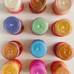 mahir glitter VOZWA Face and Eye Shimmer Powder and Glitter Powder (Pack of 12 Pcs) image 4