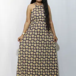 finian Women Fit and Flare Multicolor Maxi/Full Length Dress image 5