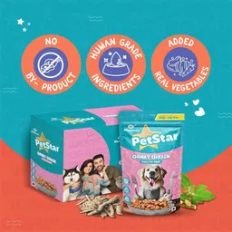petstar Mankind Adult Wet Dog Food | Chunky Chicken Gravy | 100g+20g Free (Pack of 15) Chicken 1.8 kg (15x0.12 kg) Wet Adult, Senior Dog Food image 4