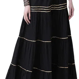 fheo Pack of 2 Women Regular Fit Black, Yellow Viscose Rayon Trousers image 5