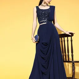 maabhavani creation Solid Semi Stitched Lehenga Choli image 1