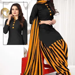 houseofcommon Unstitched Crepe Salwar Suit Material Printed-picture-35