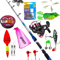 spred Master the Waters: 7ft (210cm) Fishing Rod and Reel Combo Fishing gear set Blue Fishing Rod-picture-15