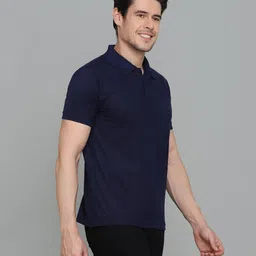 inkkr Pack of 2 Men Solid Polo Neck Cotton Blend Multicolor T-Shirt image 2
