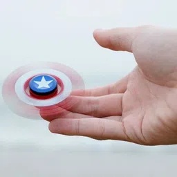 karbd Captain America Fidget Ultra Speed Light Weight Metal Wind Spinner Toy image 3