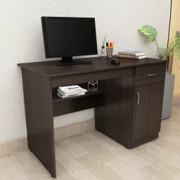 crystal furnitech Jolt Computer Table in Dark Walnut Finish image 2