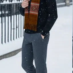 nikline Solid Men Muffler image 4