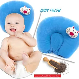 omsurajiya baby feeding support pillow, pillow for baby, newborn baby head shaping pillow Mustard Seeds Animals Baby Pillow Pack of 1 image 2