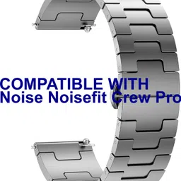 ACM Watch Strap Metal Steel 22mm for Noise Noisefit Crew Pro Smartwatch Grey M37 Smart Watch Strap-picture-20