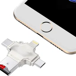 SwapME 4-in-1 OTG Card Reader Compatible with Apple, Android, Type-C Devices Card Reader image 4