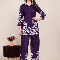 comforwear Tunic Regular Shorts Co-ords Set with Coat-picture-21