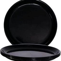 kanha Black Plastic Plates,Daily Use, Best for Parties, Kid Friendly Diameter 28 cm Dinner Plate-picture-15