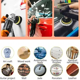 a&s toolshop 7PCS Buffing and Polishing Pads Kit 4 Inch Buffing Pads Vehicle Polisher image 2