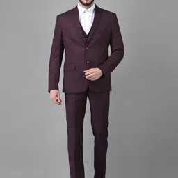 canary london Men 3-Piece Formal Suit Solid Suit-picture-18