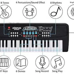 snm97 37-Key Musical Piano Keyboard with Microphone 430A1 Song Record Feaure_P409 image 2