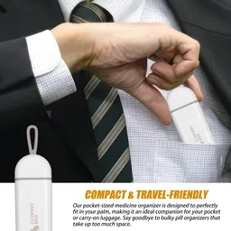 bme 1-3 Compartment Travel Medicine Box, Portable Pill Box with Hook Pill Box image 3