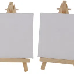 frkb Mini Display Easel with Canvas Board 10x10cm Each Cotton Medium Grain Primed Canvas Board (Set of 2)-picture-13