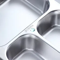 colorbee Sleek Magnetic Closure Stainless Steel Lunch Box with 3 Airtight Compartments 3 Containers Lunch Box image 3