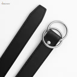 niddleman Women Casual, Formal Black Artificial Leather Belt image 2