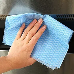 mdn MIST Non- woven Disposable Reusable Towels like Kitchen Cleaning Towel - Multi-Uses Dish Cloths Washable Towel Roll - 80 Pulls (BLUE) image 4