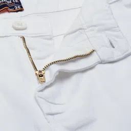 the indian garage co. Solid Men White Chino Shorts image 5